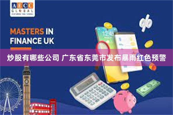 炒股有哪些公司 广东省东莞市发布暴雨红色预警